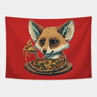 Funny animal eating pizza gift ideas Tapestry