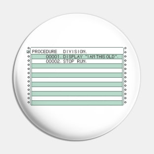 Pixel Green Bar COBOL Pin