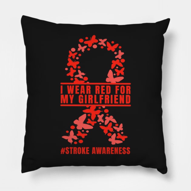 Stroke awareness girlfriend Pillow by mehdime