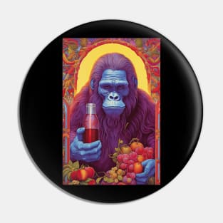 Gorilla and wine Pin