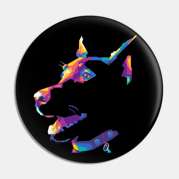 black pop art dog Pin by Rizkydwi