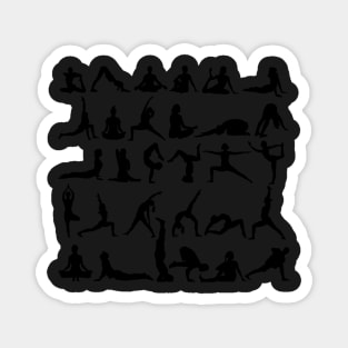 Yoga Poses Stickers Magnet