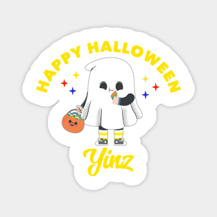 Happy Halloween Yinz Fun Pittsburgh Trick or Treating Magnet