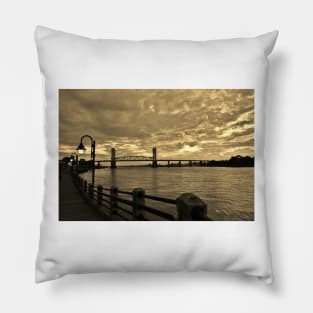 Riverfront At Dusk Pillow