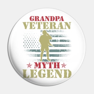 Grandpa Veteran T-shirt Pin