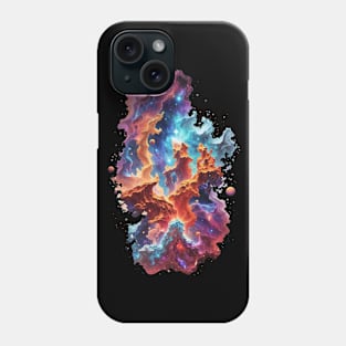 Cosmic Ballet: Nebula's Elegance in Pillars of Creation - cosmic Phone Case