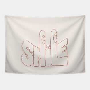 Thin Orange Smile Tapestry