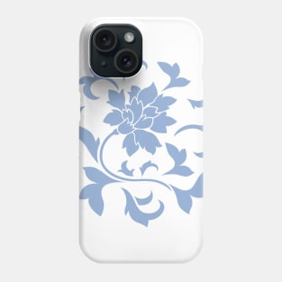 Oriental Flower – Serenity Blue – Circular Phone Case