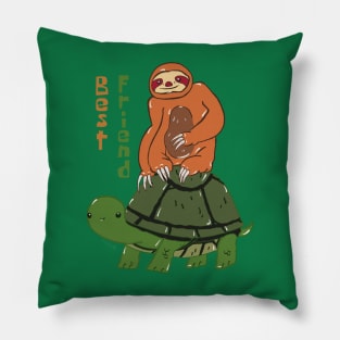 Sloth and Turtle Pillow