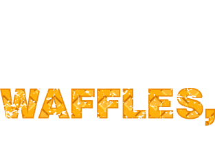 EAT SLEEP WAFFLES REPEAT (worn white) [Rx-tp] Magnet