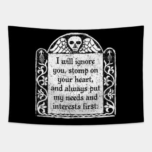 I Will Ignore You, Wednesday Addams Quote Tapestry