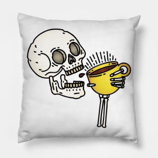 Death before decaf Pillow