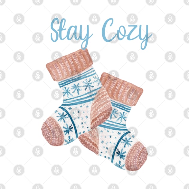 Stay Cozy Warm for Christmas by paintingbetweenbooks