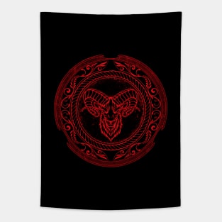 Viking Celtic Ram Aries Zodiac Tapestry