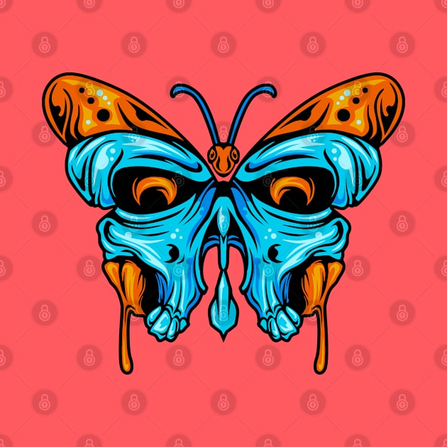 Butterfly Skull by Dezigntee