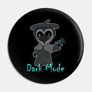 Dark Mode Goth Kawaii Creepy Cute Pin