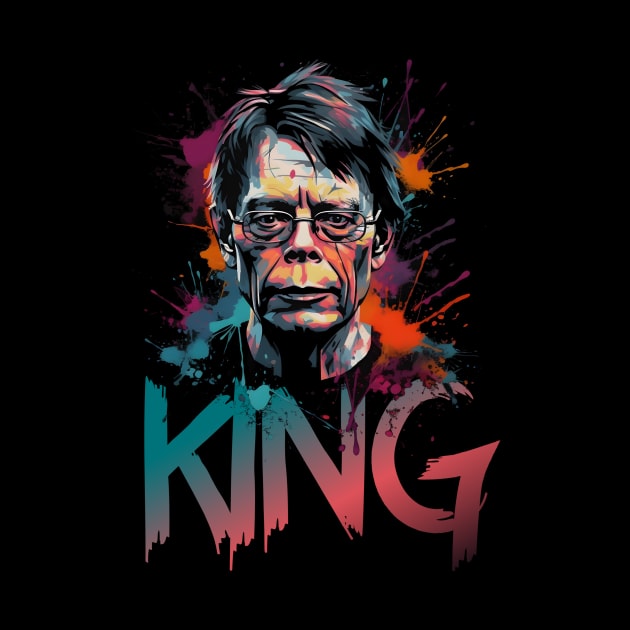 Stephen King portrait by MindGlowArt