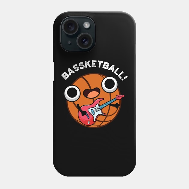 Bassketball Funny Basketball Music Pun Phone Case by punnybone