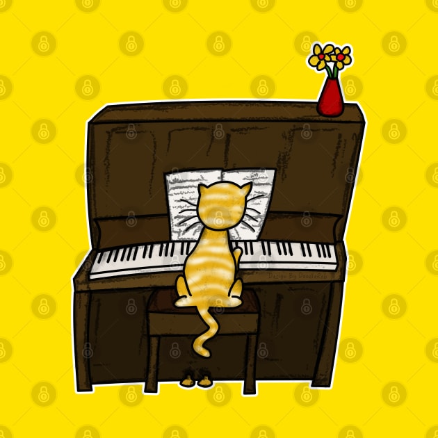 Cat Playing Piano Doodle by doodlerob