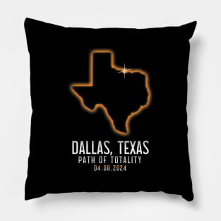 Dallas Texas Path Of Totality 4.8.24 Total Solar Eclipse Pillow