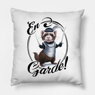 'En Garde! 'Funny Fencing Ferret Pillow