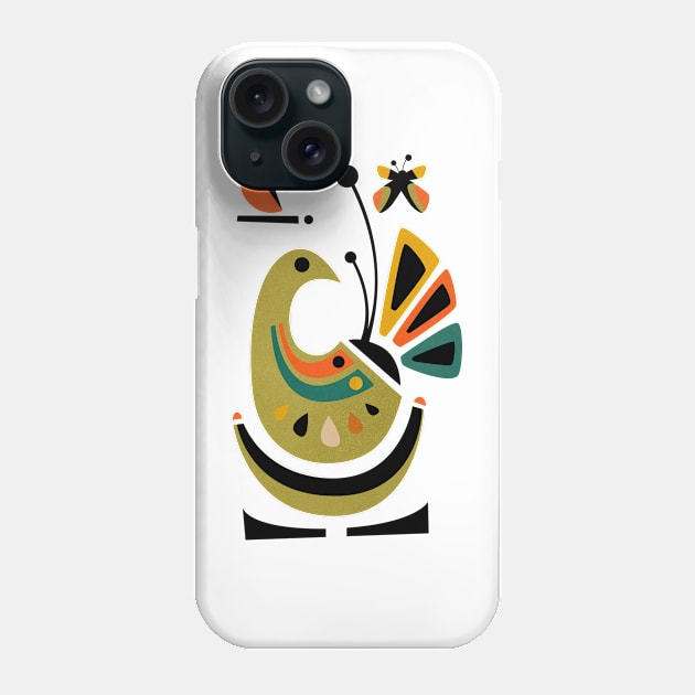 Mid Century Bird Phone Case by Dream Print Designs