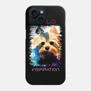 Yorkshire Terrier Dog Wild Nature Animal Colors Art Painting Phone Case