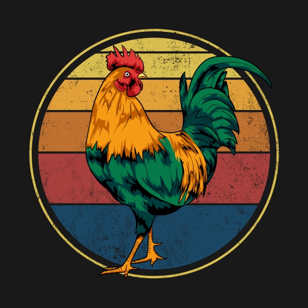 Rooster Retro Vintage by KAWAIITEE