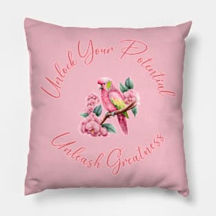 Cute Parrot Motivational Pillow