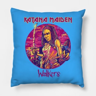 The Katana Maiden [alt. colors] Pillow