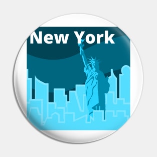 New York Skyline Pin