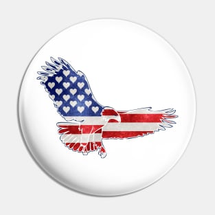 Patriotic American Flag Eagle Pin