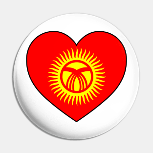 Heart - Kyrgyzstan Pin