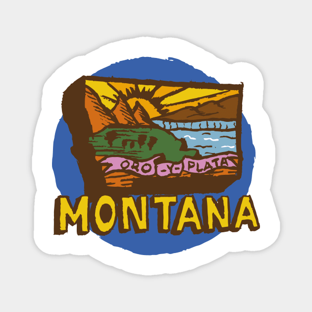 Montana 05 Magnet by Very Simple Graph