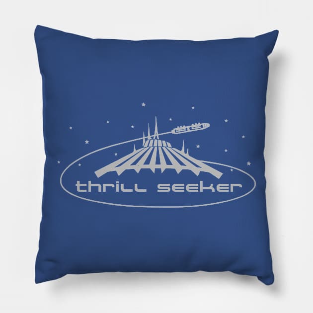 Space Mountain - Thrill Seeker shirt design By Kelly Design Company Pillow by KellyDesignCompany