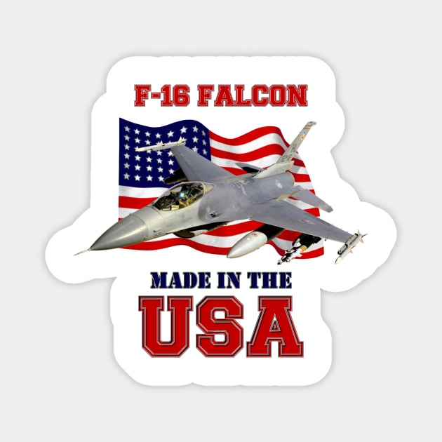 F-16 Fighting Falcon Made in the USA Magnet by MilMerchant