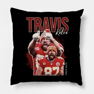 travis kelce retro Pillow