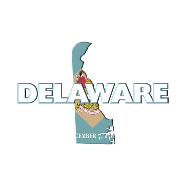 Delaware Colored State by m2inspiration