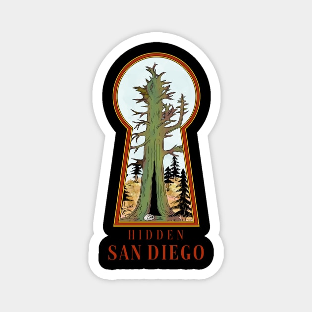 Colored Hidden San Diego Palomar Mountain Magnet by Hidden San Diego