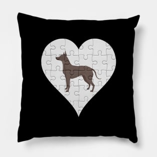 Xoloitzcuintli Heart Jigsaw Pieces Design - Gift for Xoloitzcuintli Lovers Pillow