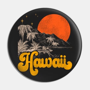 Vintage State of Hawaii Mid Century Distressed Aesthetic Pin