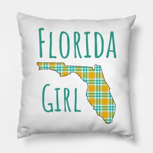 Florida Girl Plaid Pillow