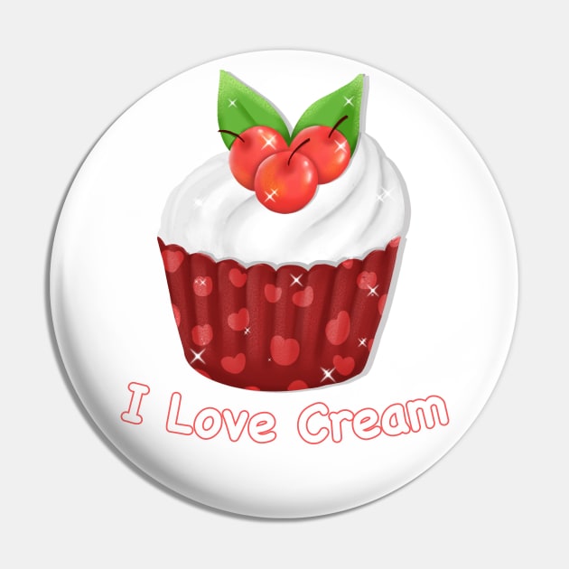 I Love Cream Pin by  Chirido_Bin