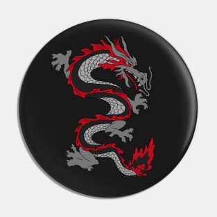 Red Asian Dragon Pin