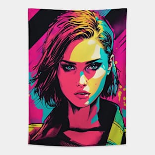 Cyberpunk girl Tapestry