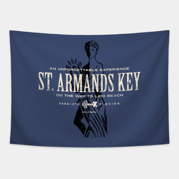 St. Armands Key, Florida - Statue Tapestry by deadmansupplyco