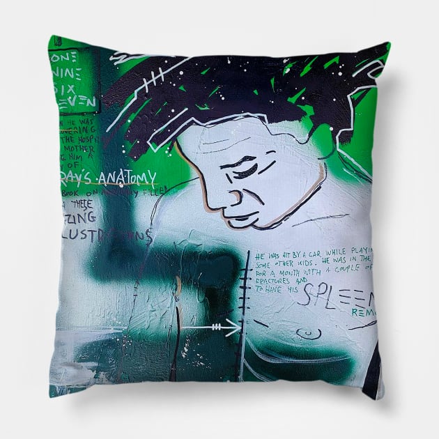 BASQUIAT SPLEEN Pillow by Basquiat