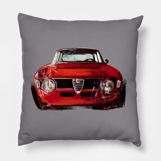 alfa romeo Pillow by Z Garage Art