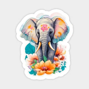 Minimal Cute Baby Elephant Magnet