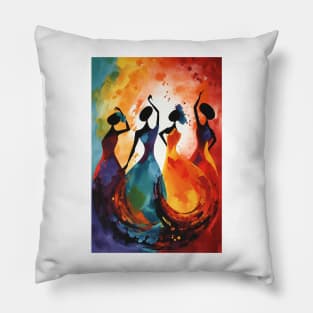 Abstract Dancers Pillow